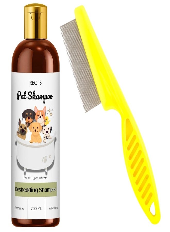 شامبو ريجيس للحيوانات الأليفة، تركيبة لإزالة الشعر الزائد لجميع الحيوانات الأليفة مع فيتامين أ والصبار، بني، 200 مل، خالٍ من البارابين (عبوة من قطعتين) - Image 1